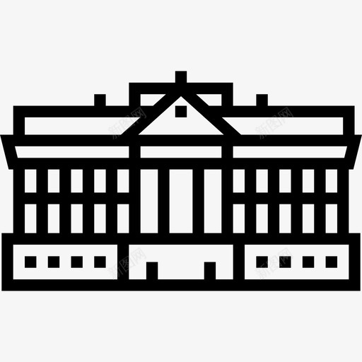 亚利桑那州国会大厦地标直线形图标svg_新图网 https://ixintu.com 亚利桑那州国会大厦 地标 直线形