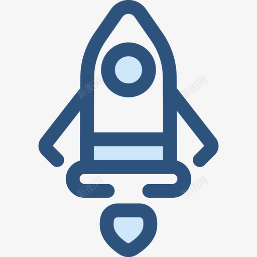 宇宙7号宇宙飞船蓝色图标svg_新图网 https://ixintu.com 宇宙7号宇宙飞船 蓝色