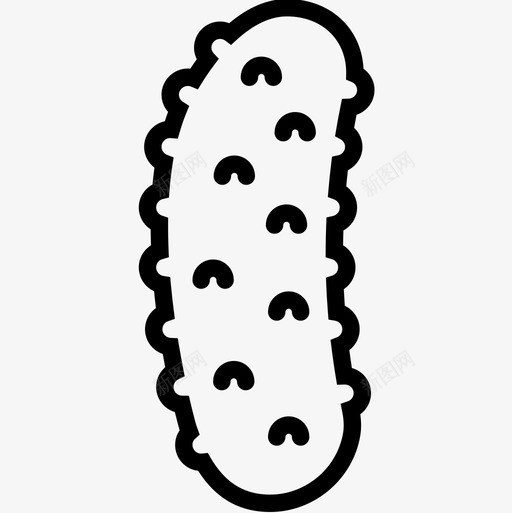 黄瓜美食收藏2线性图标svg_新图网 https://ixintu.com 线性 美食收藏2 黄瓜