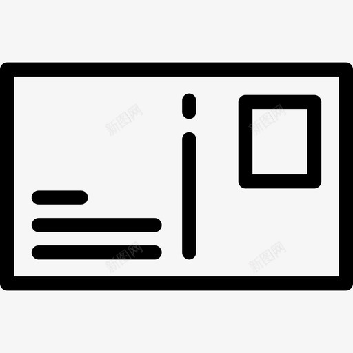 明信片旅行5直线图标svg_新图网 https://ixintu.com 旅行5 明信片 直线