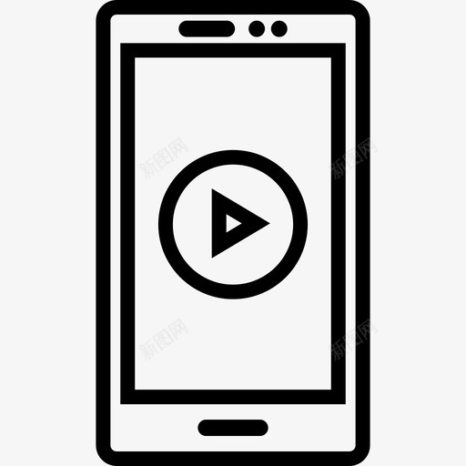智能手机内容创建者字形细线图标svg_新图网 https://ixintu.com 内容创建者字形 智能手机 细线