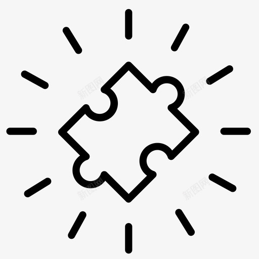 解题拼图图标svg_新图网 https://ixintu.com 拼图 解题