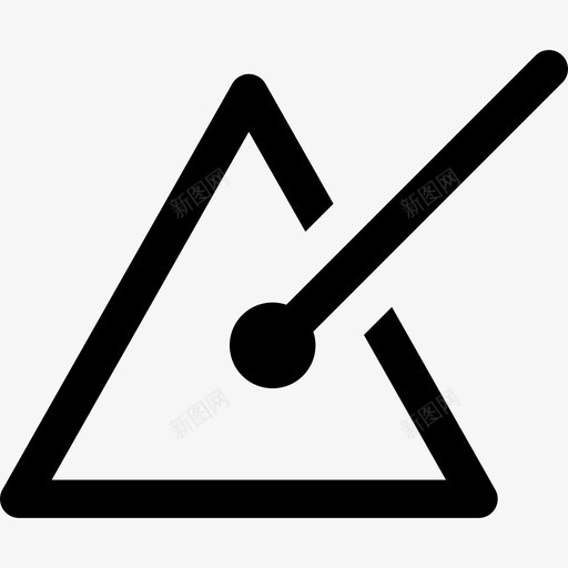 三角形乐器4填充图标svg_新图网 https://ixintu.com 三角形 乐器4 填充