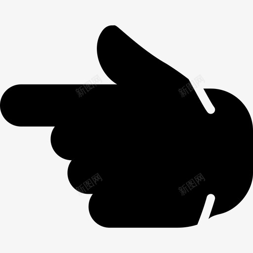 向左指手势4填充图标svg_新图网 https://ixintu.com 向左指 填充 手势4