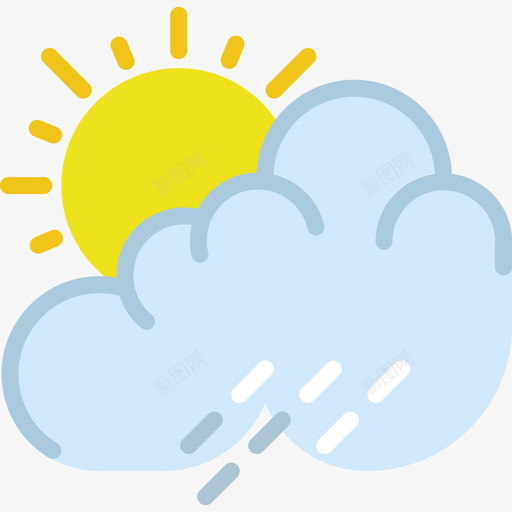 夏雨天气设定2平缓图标svg_新图网 https://ixintu.com 夏雨 天气设定2 平缓