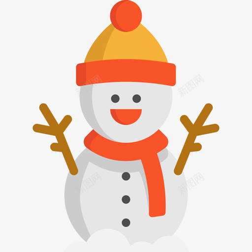 雪人圣诞34平装图标svg_新图网 https://ixintu.com 圣诞34 平装 雪人