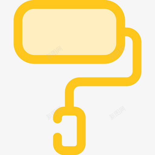 油漆辊工具10黄色图标svg_新图网 https://ixintu.com 油漆辊 设计工具10 黄色