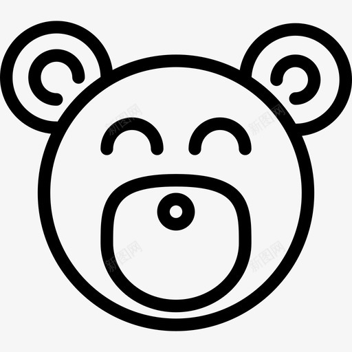 泰迪熊家庭元素2直线型图标svg_新图网 https://ixintu.com 家庭元素2 泰迪熊 直线型