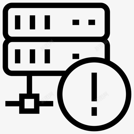 服务器错误数据库大型机图标svg_新图网 https://ixintu.com 大型机 存储 数据库 数据库服务器行 服务器错误