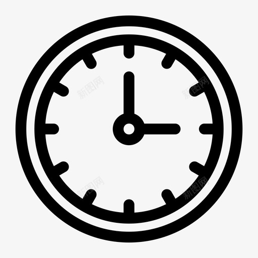 挂钟时钟三点图标svg_新图网 https://ixintu.com 三点 挂钟 时钟 时间