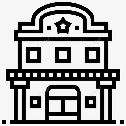 区办事处大厦乡村图标svg_新图网 https://ixintu.com 乡村 区办事处 大厦 庄园 牛仔元素线