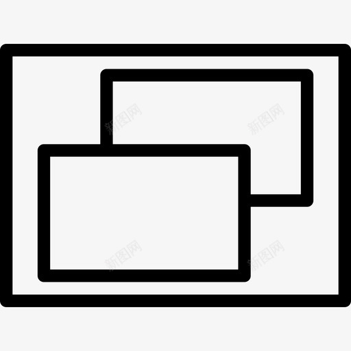 窗口接口集线性图标svg_新图网 https://ixintu.com 接口集 窗口 线性