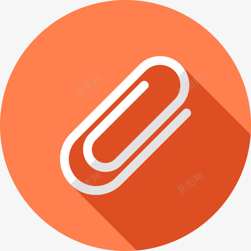 回形针信纸图标扁平svg_新图网 https://ixintu.com 信纸图标 回形针 扁平