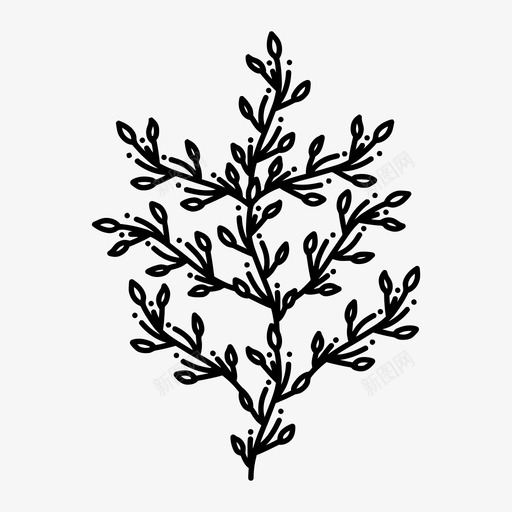手绘叶花园树叶图标svg_新图网 https://ixintu.com 手绘叶 手绘叶饰品v2 树叶 植物 自然 花园 装饰品