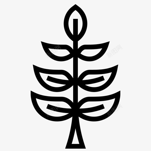 橄榄香草有机图标svg_新图网 https://ixintu.com 和平 基督教 有机 植物 橄榄 香草