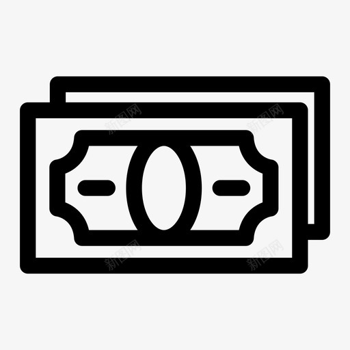货币银行现金图标svg_新图网 https://ixintu.com 现金 用户界面第2部分 美元 货币 金融 银行