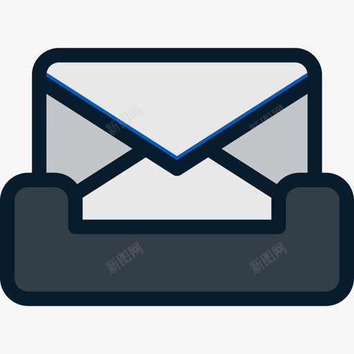 收件箱通讯5线颜色图标svg_新图网 https://ixintu.com 收件箱 线颜色 通讯5