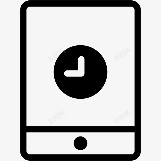 时间设备显示器图标svg_新图网 https://ixintu.com ipad 平板电脑 平板电脑vol1 技术 时间 显示器 设备