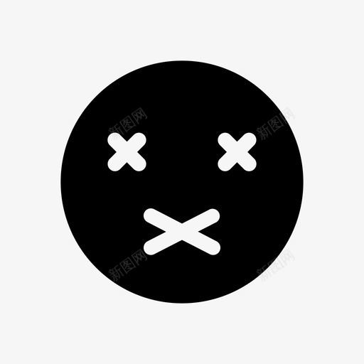 无声表情符号情感图标svg_新图网 https://ixintu.com 情感 情感图标 无声 无语 表情符号