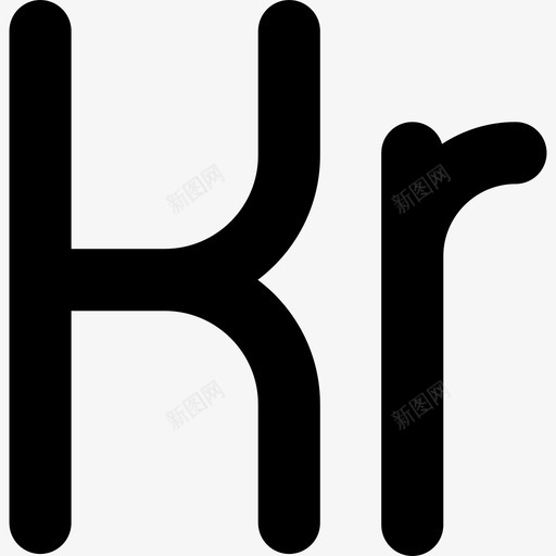 丹麦克朗货币要素线性图标svg_新图网 https://ixintu.com 丹麦克朗 线性 货币要素
