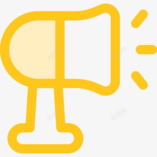 扩音器商务和办公室3黄色图标svg_新图网 https://ixintu.com 商务和办公室3 扩音器 黄色