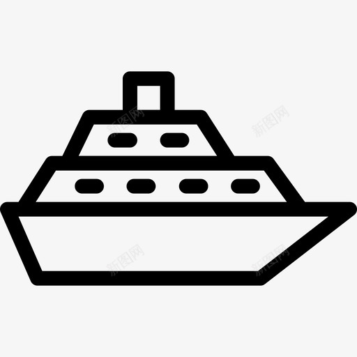 邮轮运输汇编线性图标svg_新图网 https://ixintu.com 线性 运输汇编 邮轮