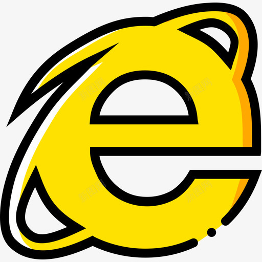 InternetExplorer社交媒体4黄色图标svg_新图网 https://ixintu.com InternetExplorer 社交媒体4 黄色