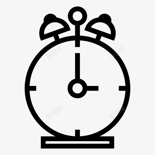 闹钟时间管理起床图标svg_新图网 https://ixintu.com 学校2 时间管理 起床 闹钟