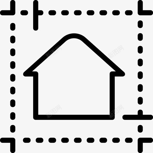 蓝图房地产13直线图标svg_新图网 https://ixintu.com 房地产13 直线 蓝图