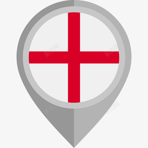 英格兰国旗圆形图标svg_新图网 https://ixintu.com 国旗 圆形 英格兰