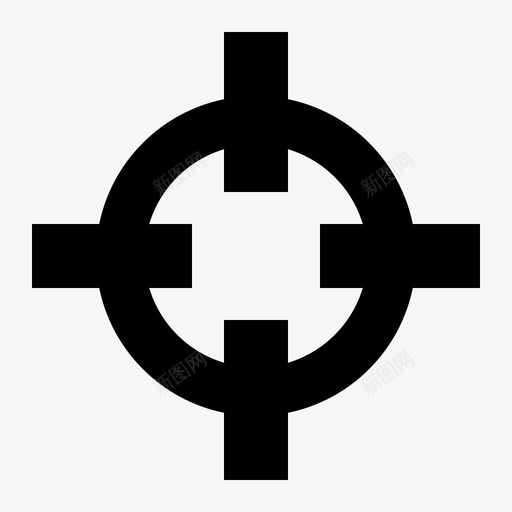 目标瞄准十字线图标svg_新图网 https://ixintu.com 十字线 焦点 用户界面实心图标集 目标 瞄准 飞镖