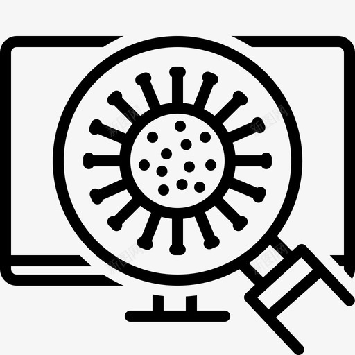 完全扫描计算机病毒图标svg_新图网 https://ixintu.com 完全扫描 病毒 计算机