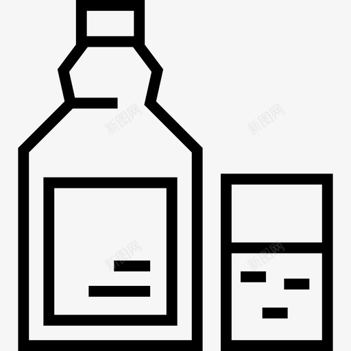 龙舌兰酒墨西哥元素9直线型图标svg_新图网 https://ixintu.com 墨西哥元素9 直线型 龙舌兰酒