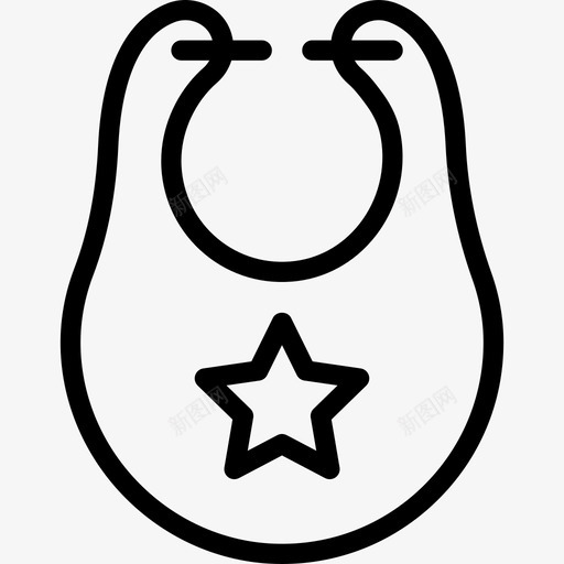 围嘴婴儿套装直系图标svg_新图网 https://ixintu.com 围嘴 婴儿套装 直系