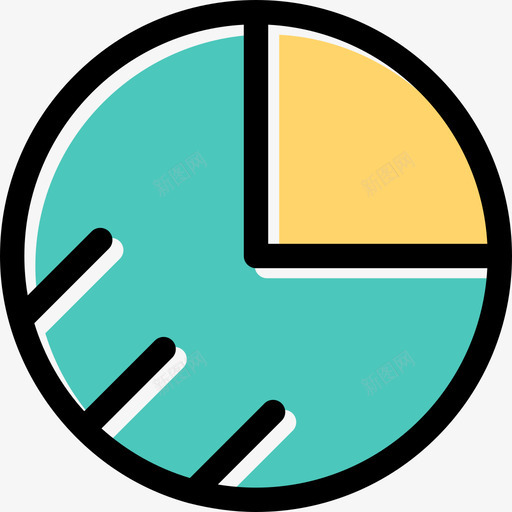 饼图商务和办公元素线性颜色图标svg_新图网 https://ixintu.com 商务和办公元素 线性颜色 饼图