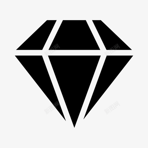 钻石魅力珠宝图标svg_新图网 https://ixintu.com 宝石 珠宝 财富 钻石 魅力