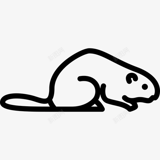 海狸森林动物2直系图标svg_新图网 https://ixintu.com 森林动物2 海狸 直系