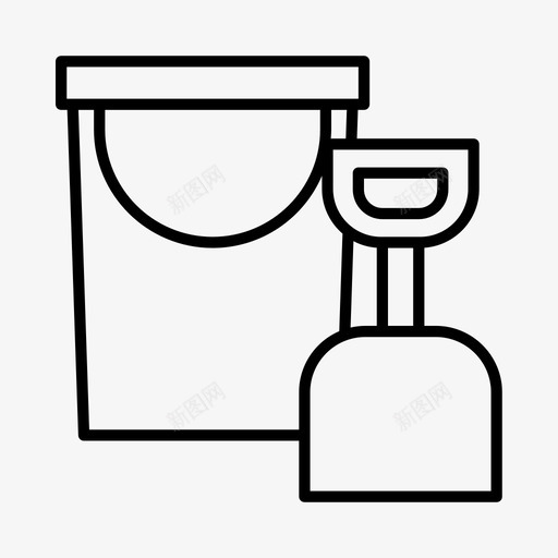沙滩桶孩子玩具图标svg_新图网 https://ixintu.com 孩子 沙滩桶 玩具 玩具店