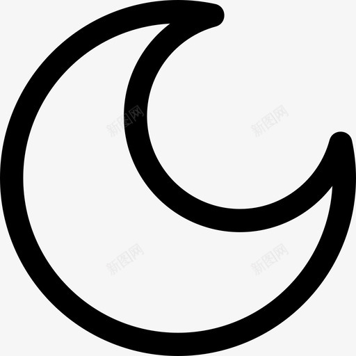 半月万圣节11直系图标svg_新图网 https://ixintu.com 万圣节11 半月 直系