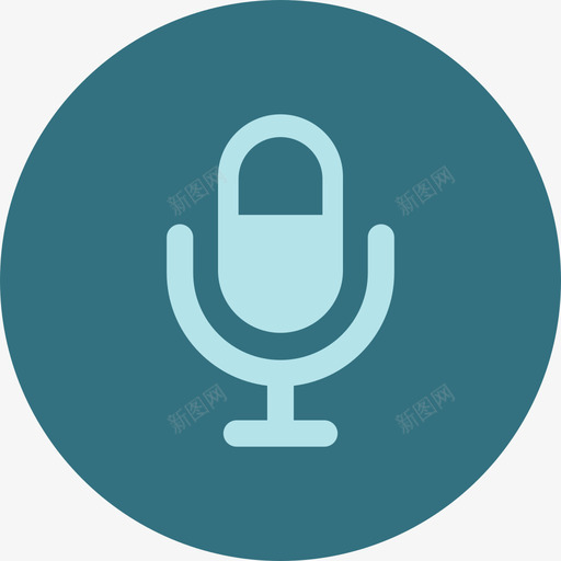 麦克风音频和视频控制圆形平面图标svg_新图网 https://ixintu.com 圆形平面 音频和视频控制 麦克风