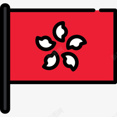 香港旗帜收集2桅杆图标图标