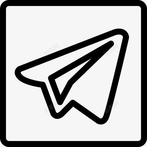 电报社交媒体标识元素线性图标svg_新图网 https://ixintu.com 电报 社交媒体标识元素 线性