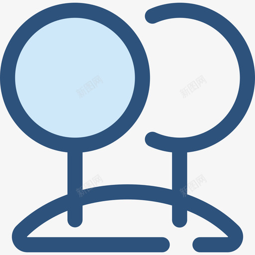 树木室外5蓝色图标svg_新图网 https://ixintu.com 室外5 树木 蓝色