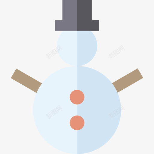雪人10号天气平坦图标svg_新图网 https://ixintu.com 10号天气 平坦 雪人
