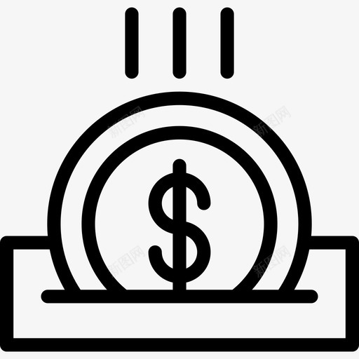 硬币赌场3直线型图标svg_新图网 https://ixintu.com 直线型 硬币 赌场3
