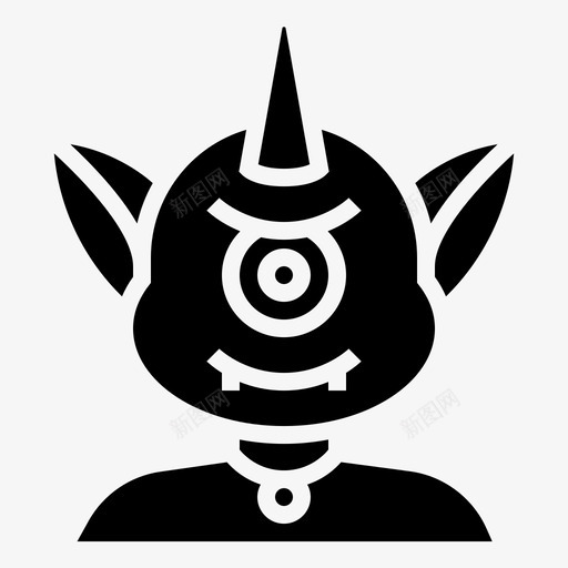 巨人独眼巨人恶魔图标svg_新图网 https://ixintu.com 万圣节 万圣节雕文 僵尸 巨人 怪物 恶魔 独眼巨人