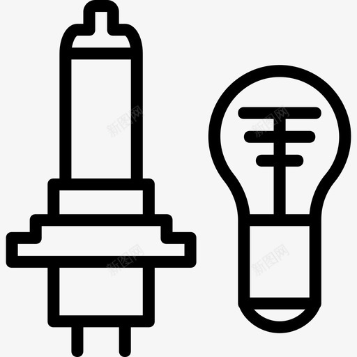 车灯汽车零件2线性图标svg_新图网 https://ixintu.com 汽车零件2 线性 车灯