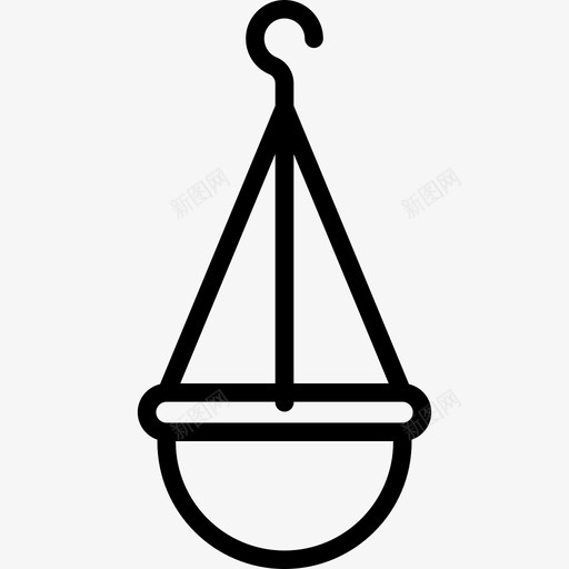盆线性园艺工具线性图标svg_新图网 https://ixintu.com 盆 线性 线性园艺工具