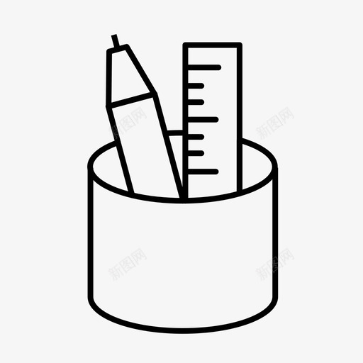 铅笔盒几何学校图标svg_新图网 https://ixintu.com 几何 学校 学生 文具 铅笔盒