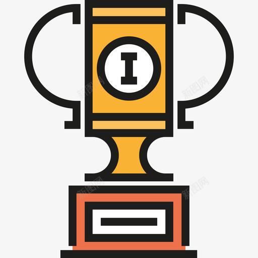 奖杯运动4线性颜色图标svg_新图网 https://ixintu.com 奖杯 线性颜色 运动4